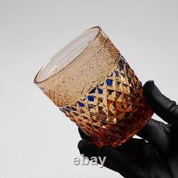 Hand Cut Edo Kiriko Diamond Crystal Whisky Glass, Retro Bourbon Cocktail Glasses