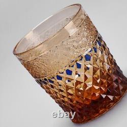 Hand Cut Edo Kiriko Diamond Crystal Whisky Glass, Retro Bourbon Cocktail Glasses