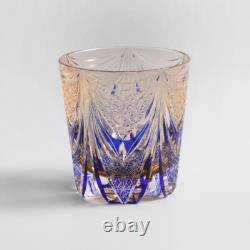 Hand Cut Luxury Edo Kiriko Crystal Whisky Glass, Vintage Japanese Rock Glasses
