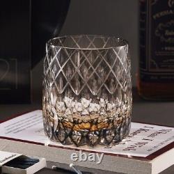 Hand Cut Luxury Raindrop Kiriko Whiskey Glass, Japanese Bourbon Crystal Glasses