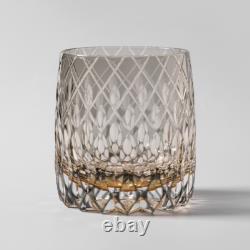 Hand Cut Luxury Raindrop Kiriko Whiskey Glass, Japanese Bourbon Crystal Glasses