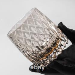 Hand Cut Luxury Raindrop Kiriko Whiskey Glass, Japanese Bourbon Crystal Glasses