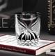 Handcut Edo Kiriko Black Butterfly Cut Crystal Glass, Vintage Style Whisky Glass