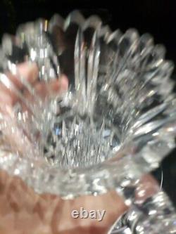 Handled Spooner cup Antique American Brilliant Period Cut Glass Crystal Hobstar