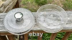 Hawkes Corning New York Cut Glass Rock Crystal 7 3/4 X 5 Covered box Sterling