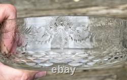 Hawkes Corning New York Cut Glass Rock Crystal 7 3/4 X 5 Covered box Sterling