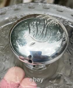 Hawkes Corning New York Cut Glass Rock Crystal 7 3/4 X 5 Covered box Sterling