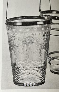 Hawkes Corning New York Cut Glass Rock Crystal 7 3/4 X 5 Covered box Sterling