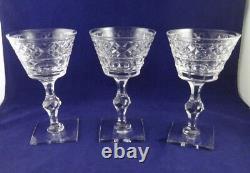 Hawkes Crystal Marquis of Waterford Thin Square Base 3 Sherbets