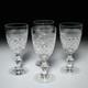 Hawkes Cut Crystal Water Goblet Glasses 7H Set of 4