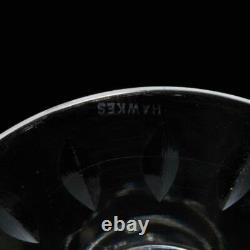 Hawkes Cut Crystal Water Goblet Glasses 7H Set of 4