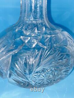 Hawkes School Cut Crystal Brilliant Glass Wine Decanter, 20th Century, No Flaws