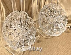 Hawkes Signed Antique Crystal ABP 5 Bowls Circa 1908 Excellent Condition 2pc