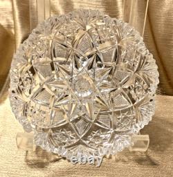 Hawkes Signed Antique Crystal ABP 5 Bowls Circa 1908 Excellent Condition 2pc