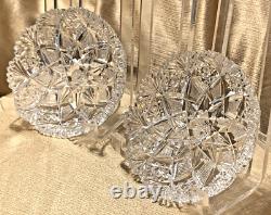 Hawkes Signed Antique Crystal ABP 5 Bowls Circa 1908 Excellent Condition 2pc