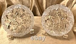 Hawkes Signed Antique Crystal ABP 5 Bowls Circa 1908 Excellent Condition 2pc