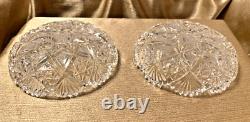 Hawkes Signed Antique Crystal ABP 5 Bowls Circa 1908 Excellent Condition 2pc