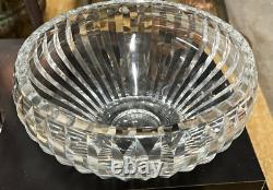 Heavy Crystal Bowl Deeply Cut, Refractive, Signed at Base WEBBY ENGLAND