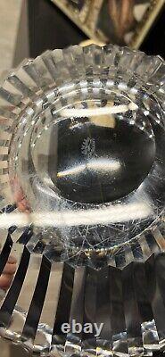 Heavy Crystal Bowl Deeply Cut, Refractive, Signed at Base WEBBY ENGLAND