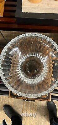 Heavy Crystal Bowl Deeply Cut, Refractive, Signed at Base WEBBY ENGLAND