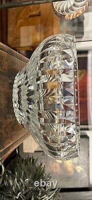 Heavy Crystal Bowl Deeply Cut, Refractive, Signed at Base WEBBY ENGLAND