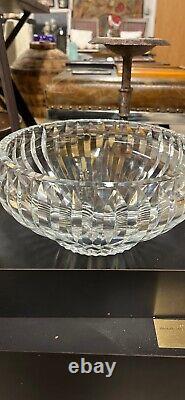 Heavy Crystal Bowl Deeply Cut, Refractive, Signed at Base WEBBY ENGLAND