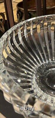 Heavy Crystal Bowl Deeply Cut, Refractive, Signed at Base WEBBY ENGLAND