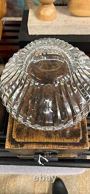 Heavy Crystal Bowl Deeply Cut, Refractive, Signed at Base WEBBY ENGLAND