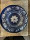 Heavy Victorian Crystal Glass cut Console Bowl, Floral Vintage 1800s, Handmade
