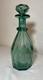 High quality Antique green cut crystal Moser Czech Bohemian glass decanter