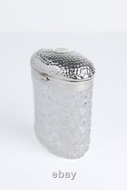 Hobnail & Star Cut Crystal Glass Jar