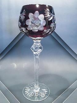 Holiday Bling Set of Four Cut Crystal Hock Wine Goblets