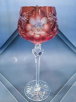 Holiday Bling Set of Four Cut Crystal Hock Wine Goblets