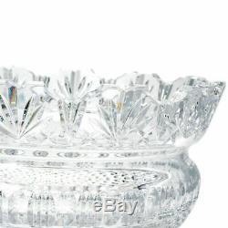 House of Waterford 10 Handmade Diamond, Olive & Wedge Cut Crystal Kings Bowl