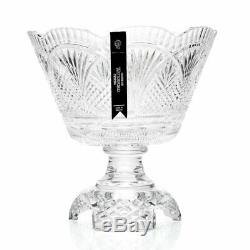 House of Waterford 12 Handmade Wedge Cut Crystal Footed Tripod Bowl