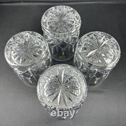 Hoya Double Old Fashioned Glass Cut Crystal CYT713U 4Pc