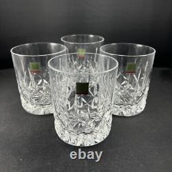Hoya Double Old Fashioned Glass Cut Crystal CYT713U 4Pc Set