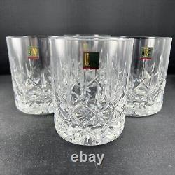 Hoya Double Old Fashioned Glass Cut Crystal CYT713U 4Pc Set