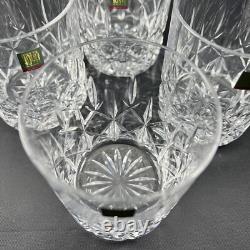 Hoya Double Old Fashioned Glass Cut Crystal CYT713U 4Pc Set