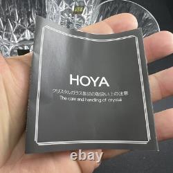 Hoya Double Old Fashioned Glass Cut Crystal CYT713U 4Pc Set