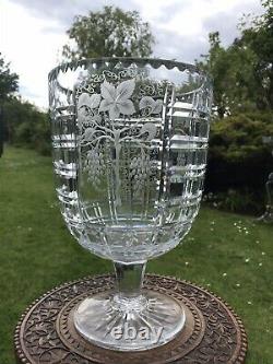 Huge Antique Victorian Crystal Cut Glass Champagne Cooler Wine Bucket. 1875