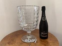 Huge Antique Victorian Crystal Cut Glass Champagne Cooler Wine Bucket. 1875