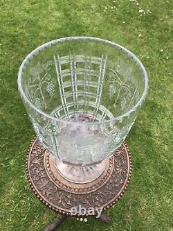 Huge Antique Victorian Crystal Cut Glass Champagne Cooler Wine Bucket. 1875