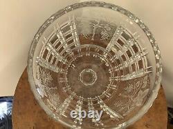 Huge Antique Victorian Crystal Cut Glass Champagne Cooler Wine Bucket. 1875