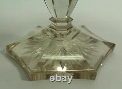 = IMPRESSIVE 18th C. Georgian Cut Crystal Glass Compote Raised Tazza Anglo-Irish