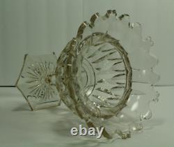 = IMPRESSIVE 18th C. Georgian Cut Crystal Glass Compote Raised Tazza Anglo-Irish