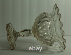 = IMPRESSIVE 18th C. Georgian Cut Crystal Glass Compote Raised Tazza Anglo-Irish