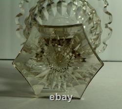 = IMPRESSIVE 18th C. Georgian Cut Crystal Glass Compote Raised Tazza Anglo-Irish