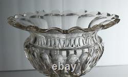 = IMPRESSIVE 18th C. Georgian Cut Crystal Glass Compote Raised Tazza Anglo-Irish