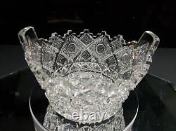 Ice Bucket Bowl American Brilliant period Cut Glass Crystal Clark Prima Donna